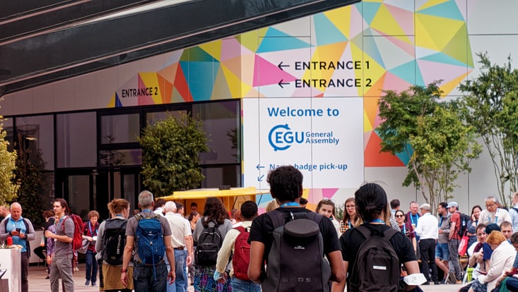 EGU Entrance and Welcome Sign