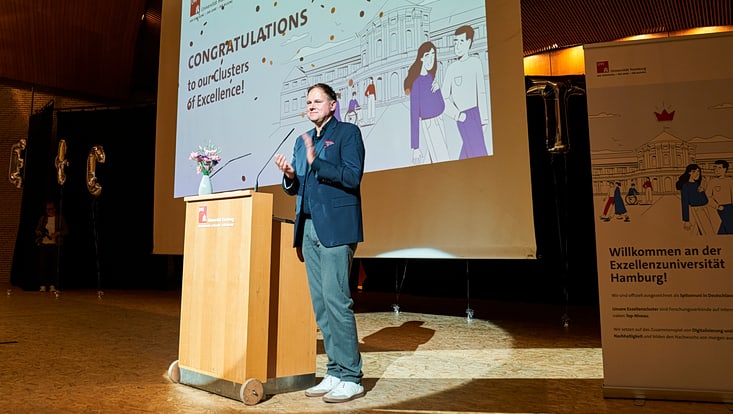 President of university of Hamburg announces the approved clusters of excellence on may 22, 2025. President of university of Hamburg announces the approved clusters of excellence on may 22, 2025