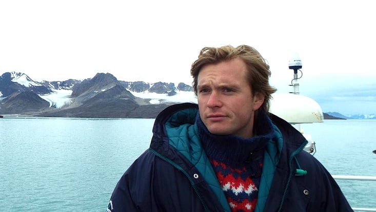 Flemming Dahlke on a ship.