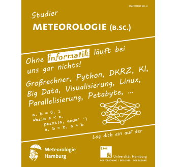 Studier Meteorologie – Informatik inklusive! Meteorologie: Ohne informatik läuft bei uns gar nichts!