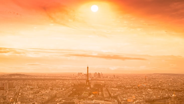 Paris on a hot day
