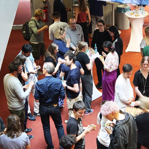 ESRAH people at indoor summer party