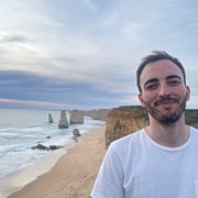Doctoral Researcher Eduardo at the Australian coast