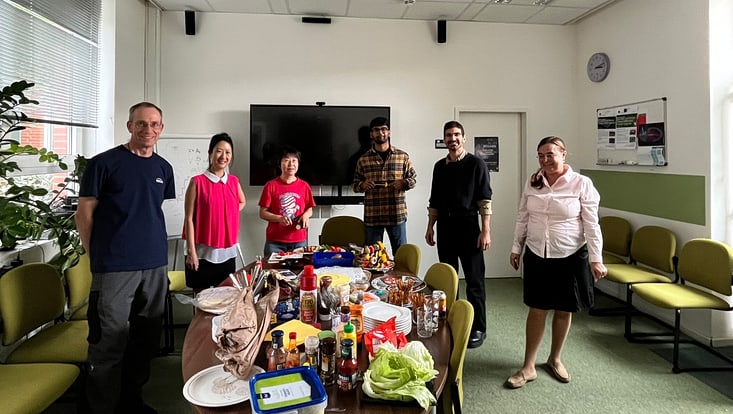 Annika and her team at the summerparty 2025