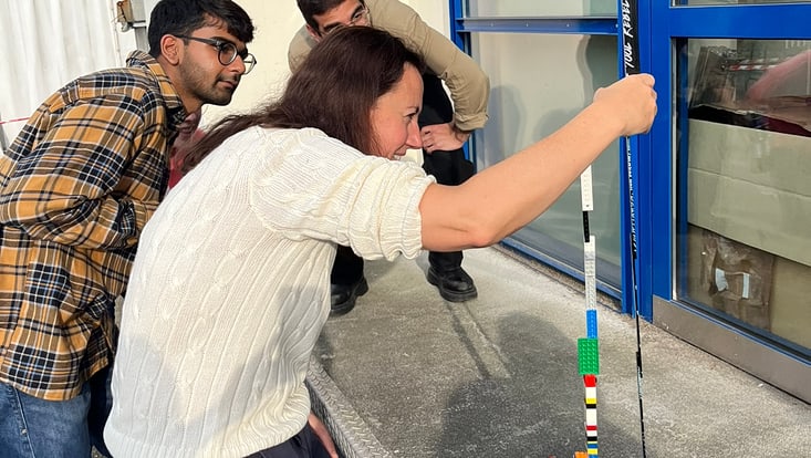 Playing the Mega-Challenge at the summerparty 2025