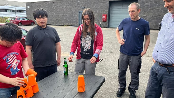 Technician Manfred was our grand chef at the bbq for the summerparty 2025