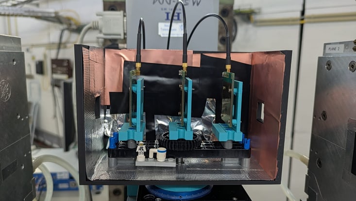 photo of setup of winter testbeam 2025