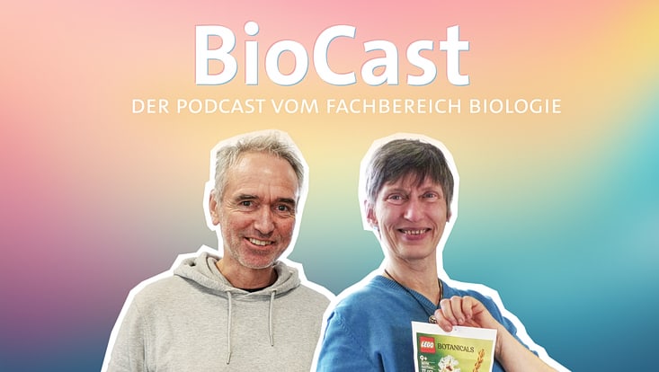 Ankündigunsfoto für die erste Folge vom BioCast. Potrait von Kai Jensen mit Jutta Krüger