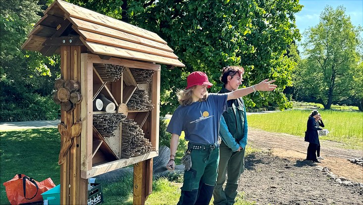 FÖJlerinnen beim Sandarium