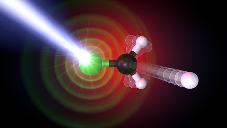 Wissenschaftliche Illustration des Anregung-Abfrage-Experiments.