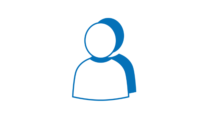 blaues Icon