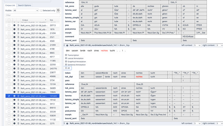 Textkorpus im Browser