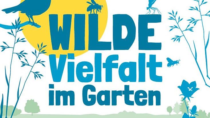 Ausstellungsplakat der Ausstellung "Wilde Vielfalt im Garten" des Verbands der Botanischen Gärten