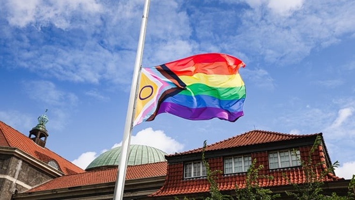 UHH mit Pride Flagge