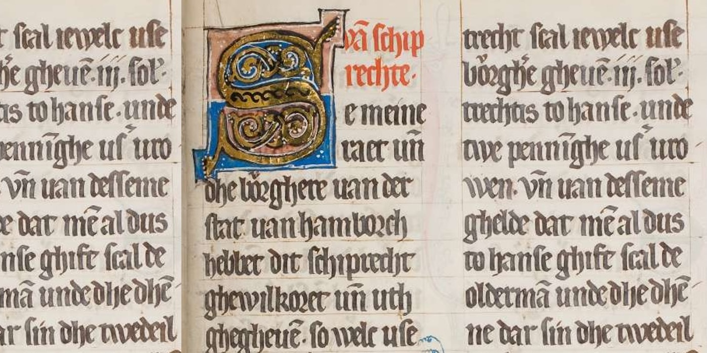 Manuskriptseite mit Illumination