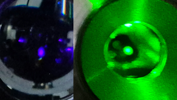 blue and green ytterbium MOT