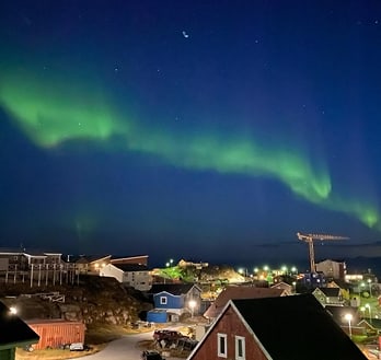 Polar lights in Ilulissat. Polar lights in Ilulissat.