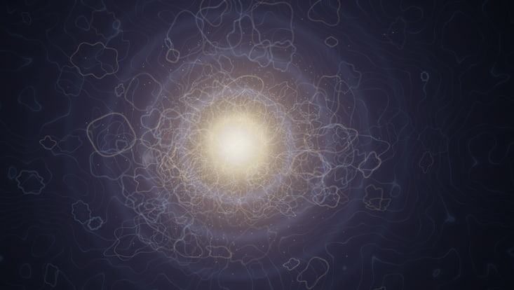 Artistic visualization of the Higgs boson and its Quantum Effects