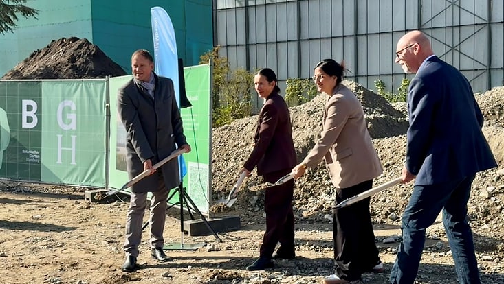 spatenstich beim neubauprojekt in klein flottbek