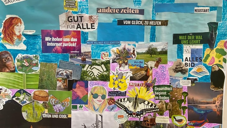 Collage vom FÖJ Seminar Zukunftswerkstatt