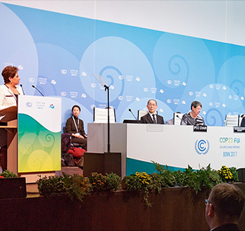 Pressekonferenz bei der COP