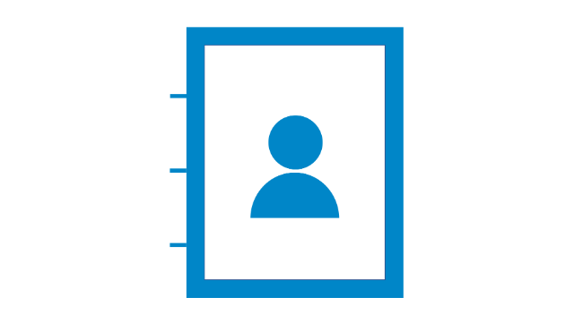 Bild eines Kontaktsymbols