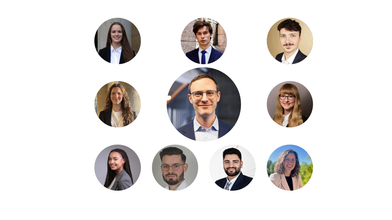 Collage aus Portraits der Mitglieder der Professur