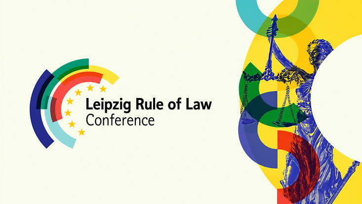 Plakat zu Rechtsstaatskonferenz in Leipzig