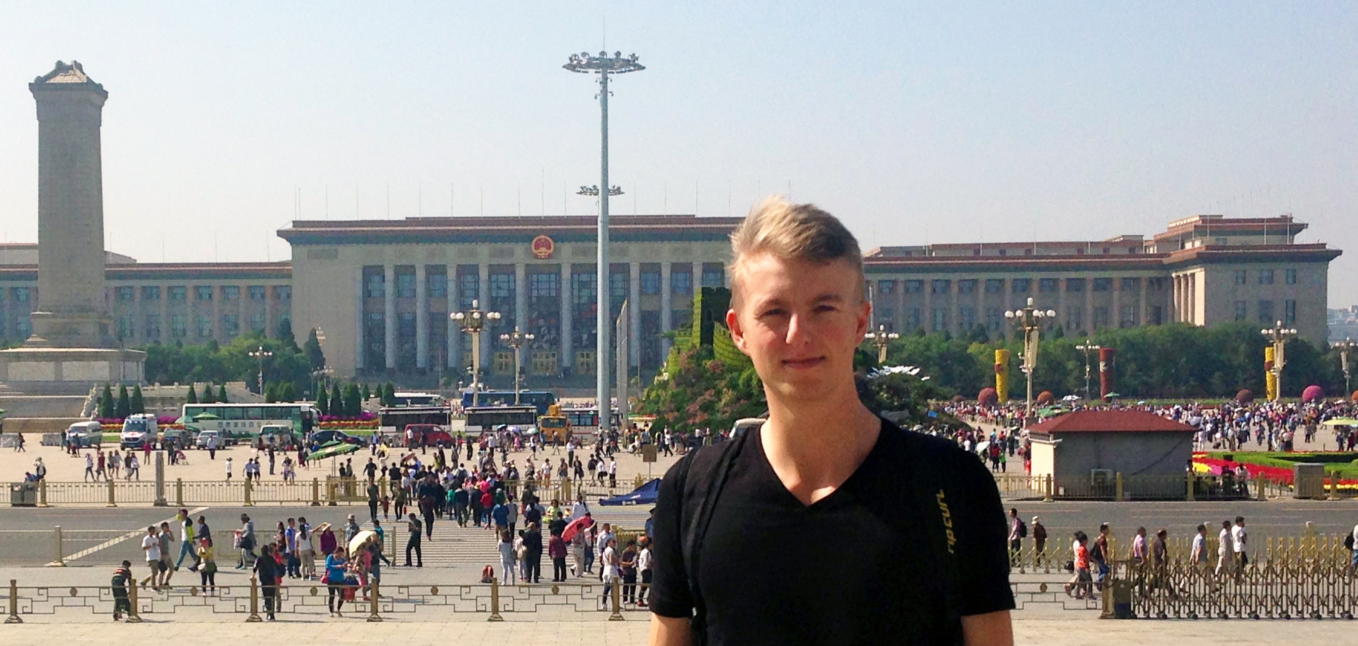 CLTE Student Robin Koza at Tiananmen Square in Beijing