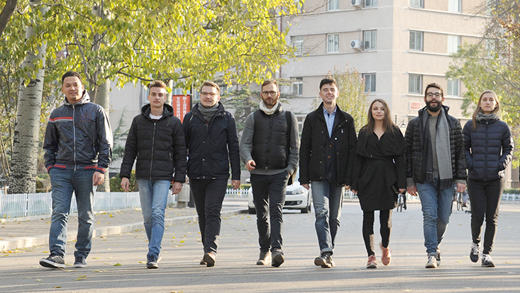 Students on campus