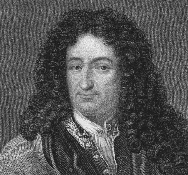 Portrait of Gottfried Wilhelm Leibniz, by Benjamin Henry B. Holl (Print of the 'Trustees of the British Museum' - Reg. Nr. 1920, 1211.1574 - adapted from <https://www.britishmuseum.org/collection/object/P_1920-1211-1574> CC BY-NC-SA  4.0) Ein Portrait von Gottfried Wilhelm Leibniz