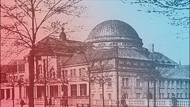 Zeichnung des Universitätshauptgebäude