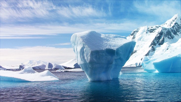 ice berg and clouds