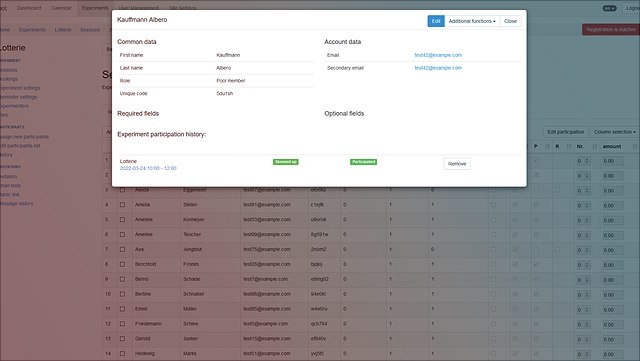 hroot Nutzerverwaltung Pop-Up