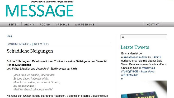 Der Prüfbericht auf message-online.com