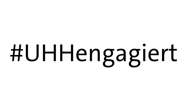 Schrift "#UHHengagiert"