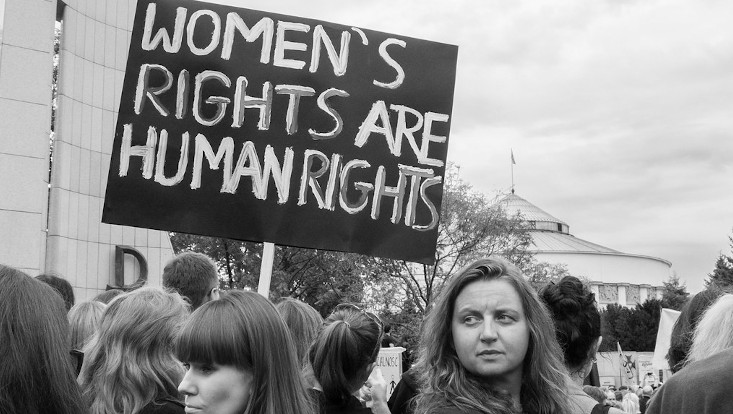 Demo-Transparent: "Women's Rights are Human Rights"