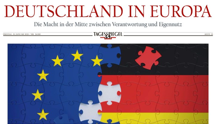 Aufmacher der Tagesspiegel-Beilage "Deutschland in Europa"