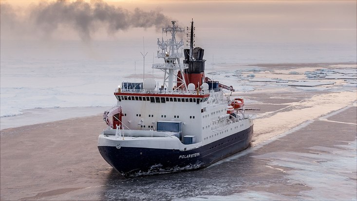 research ship polarstern cruising in arctic