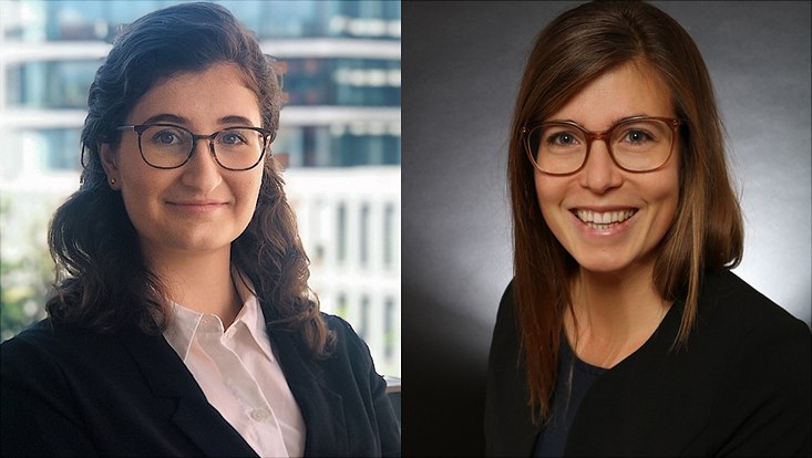 Lilly Murmann (SHK) und Carolin Saltzmann (wissenschaftliche Mitarbeiterin)