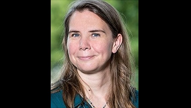 Female with long hair, green background (Prof. Kleinen von Königslöw)