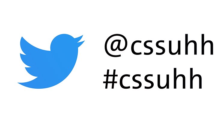 Twitterlogo mit Username und Hashtag