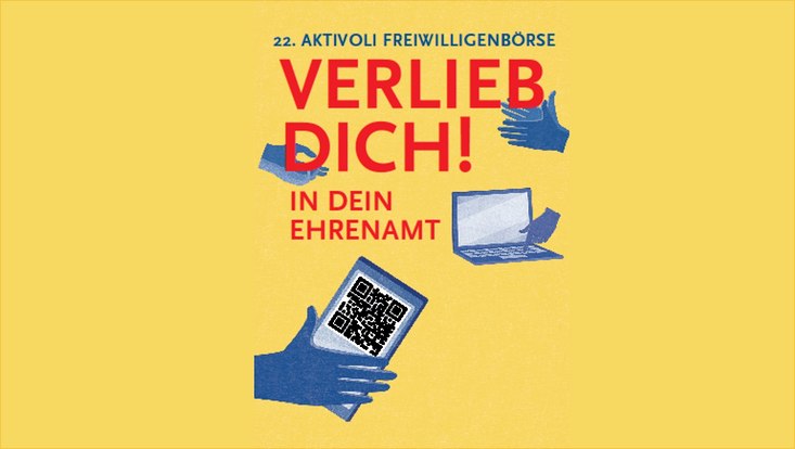 Flyer Aktivoli Freiwilligenbörse Verlieb dich in dein Ehrenamt