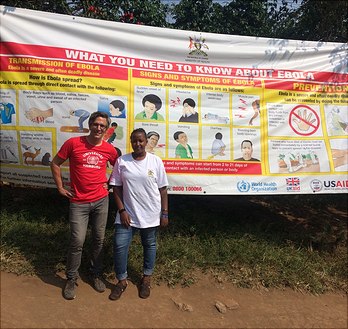 Primrose Natukunda (URC) and Prof. Geiger in Kasese, Uganda
