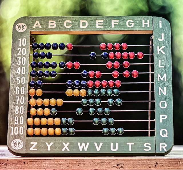 Ein bunter Rechenschieber