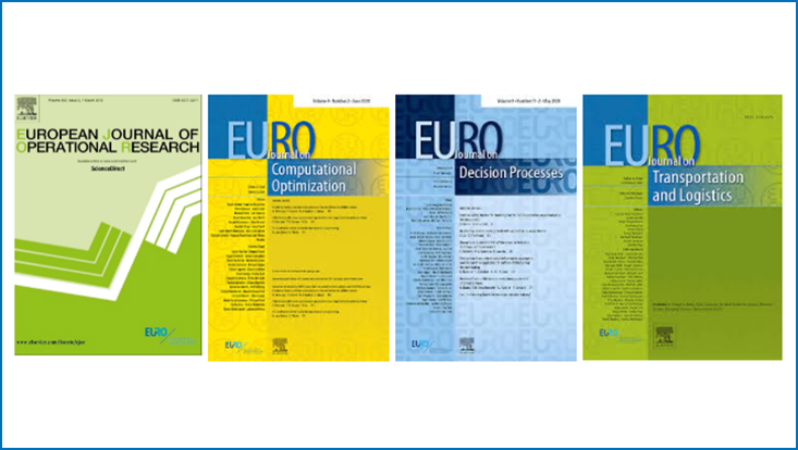 Titelbilder der 4 Zeitschriften des europäischen Operations-Research-Verbands