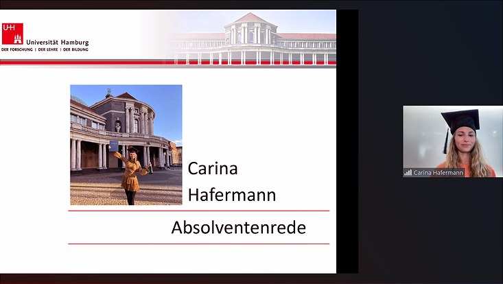 Startbildschirm der Präsentation zur Absolvent:innenrede