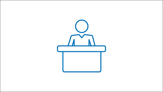 Icon: Lecturer lecturing