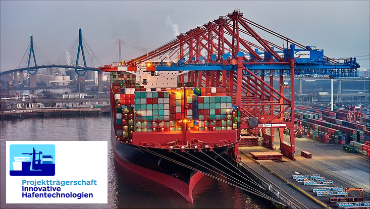 Foto des Containerterminals von Eurogate im Hamburger Hafen