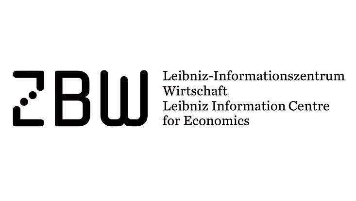 Logo ZBW-Leibniz-Informationszentrum Wirtschaft mit schwarzer Schrift und weißem Hintergrund